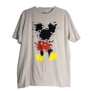 Disney Mickey Mouse splatter print pink shirt large